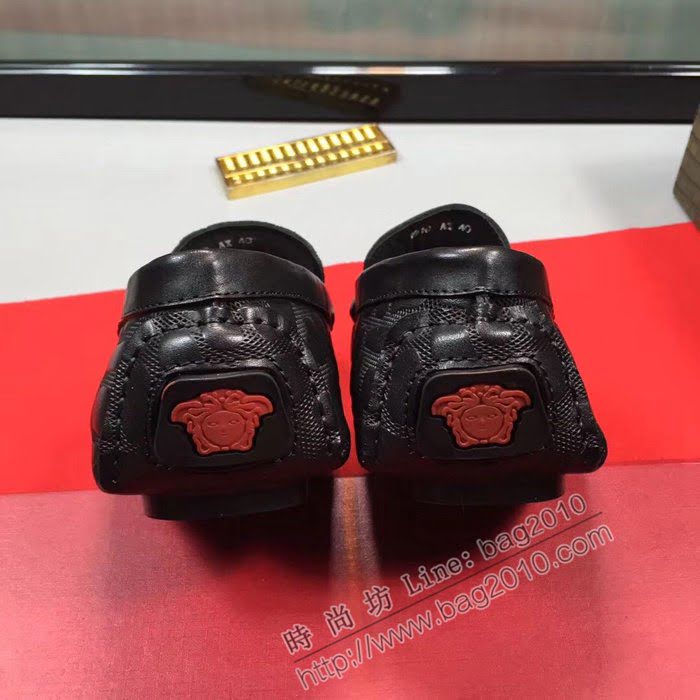 VERSACE男鞋 高端精品款 2019專櫃新款 範思哲套腳豆豆鞋  jpx1657